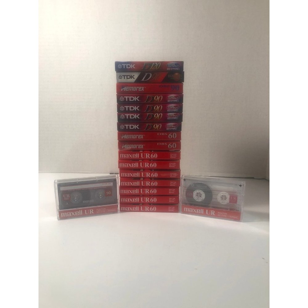 Maxell UR60, Memorex, TDK cassette lot (18)